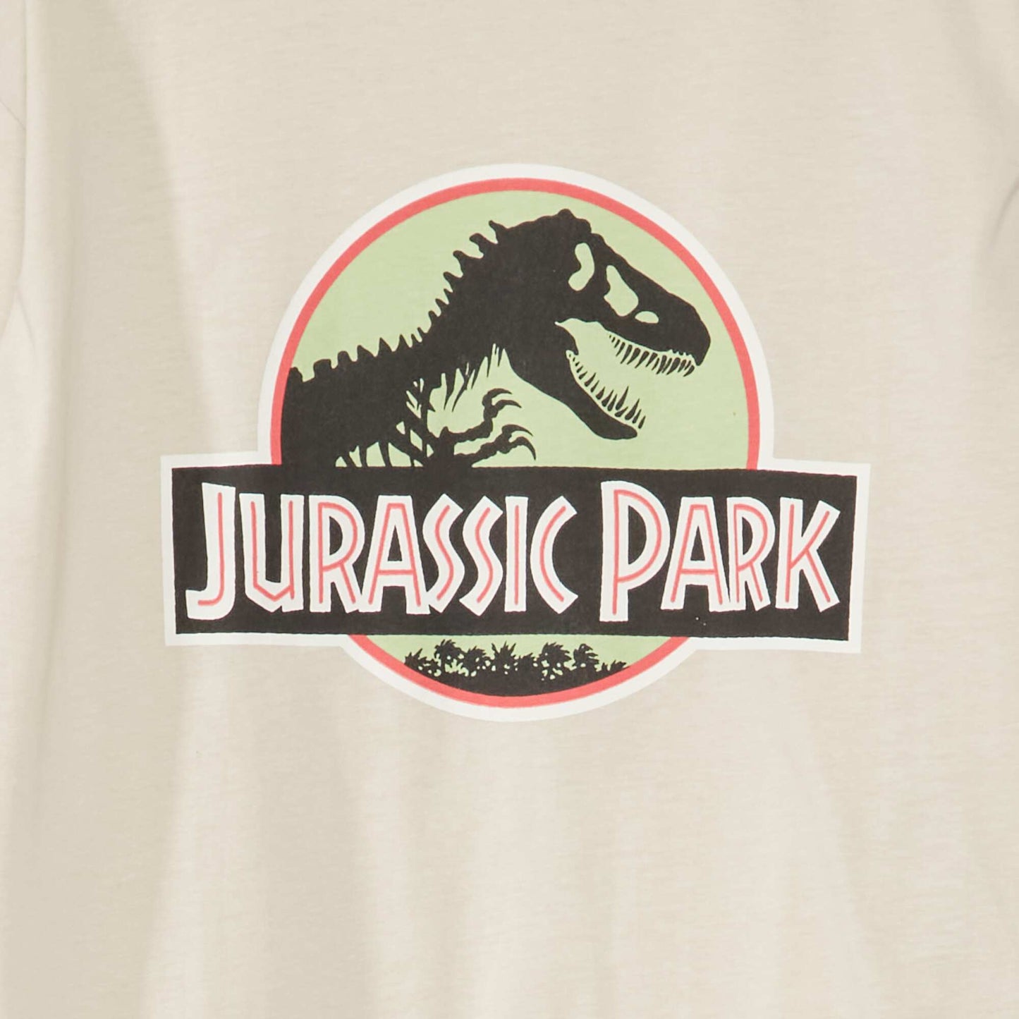 T-shirt 'Jurassic Park' manches longues Ecru