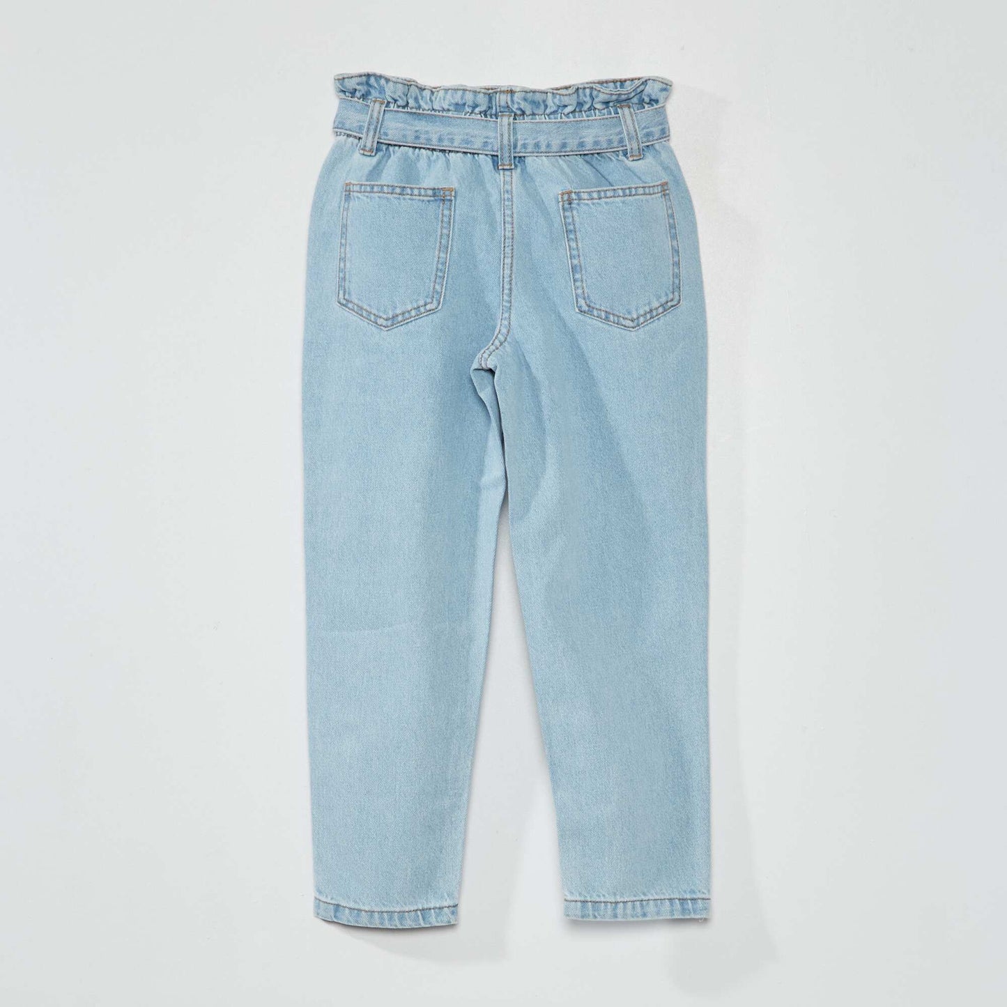 Pantalon en denim paperbag Bleu