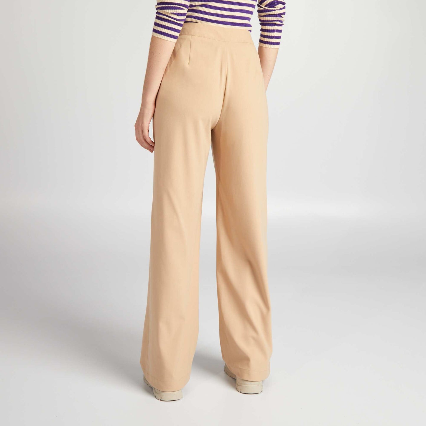 Pantalon large Beige