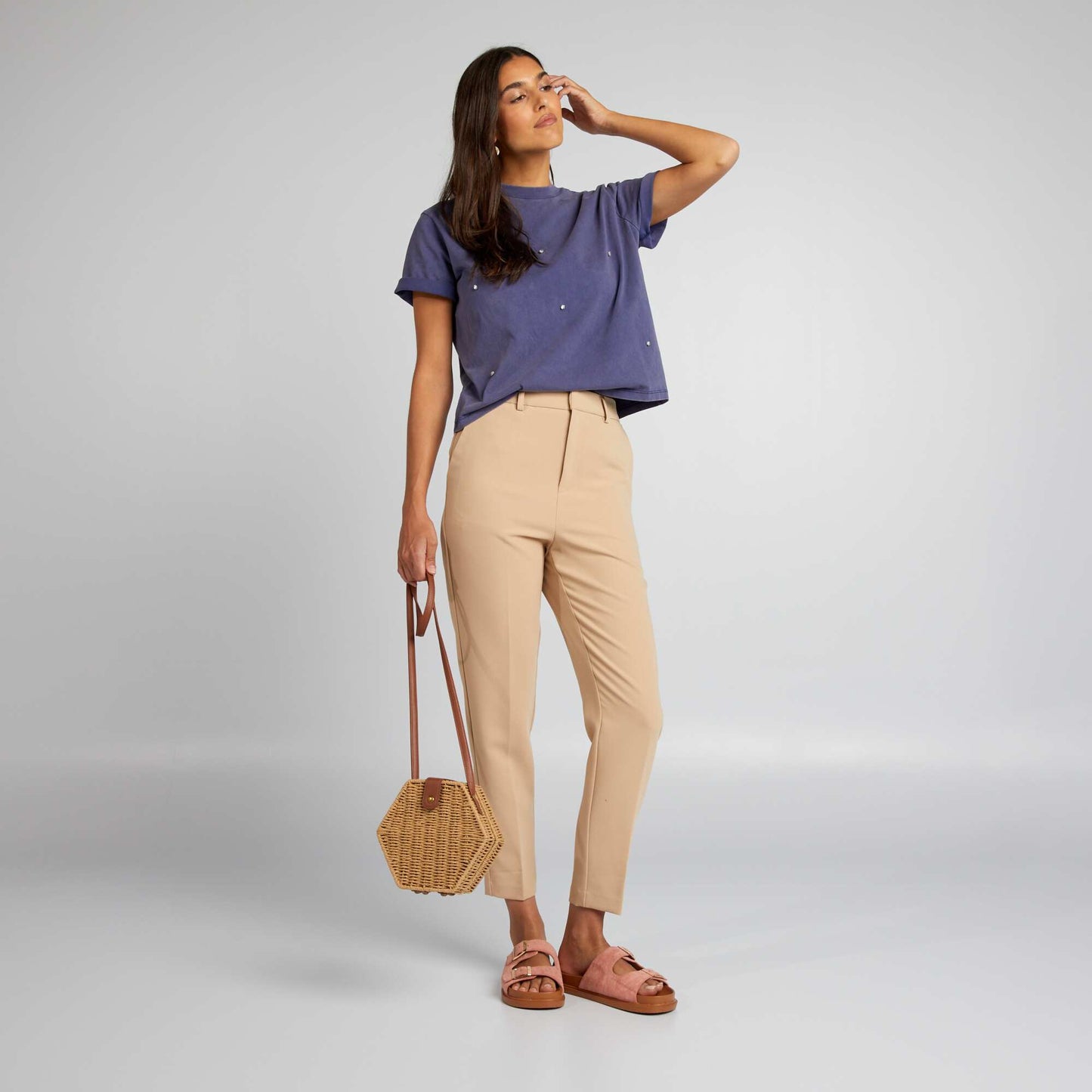 Pantalon cigarette BEIGE