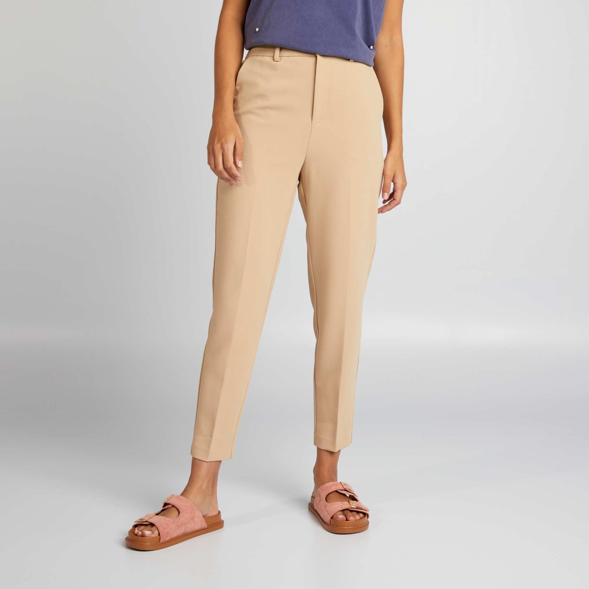 Pantalon cigarette BEIGE
