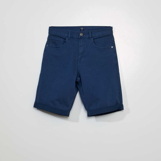 Bermuda chino à 5 poches Bleu