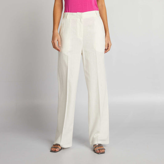 Pantalon tailleur Blanc