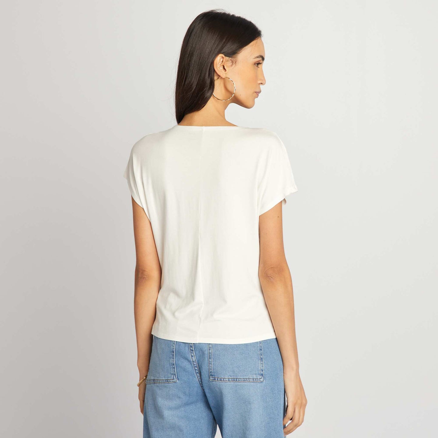 Tee-shirt manches courtes ultra-stretch Blanc