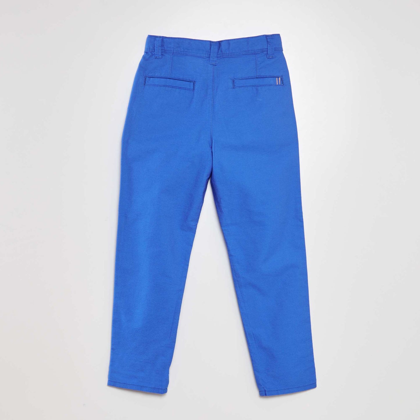 Pantalon slim tissu oxford Bleu