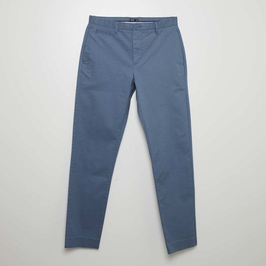 Pantalon chino slim Bleu