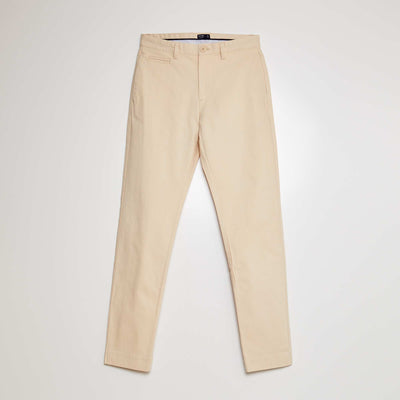 Pantalon slim en tencel Beige