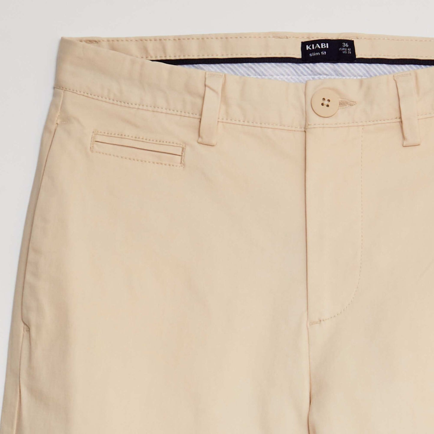 Pantalon slim en tencel Beige