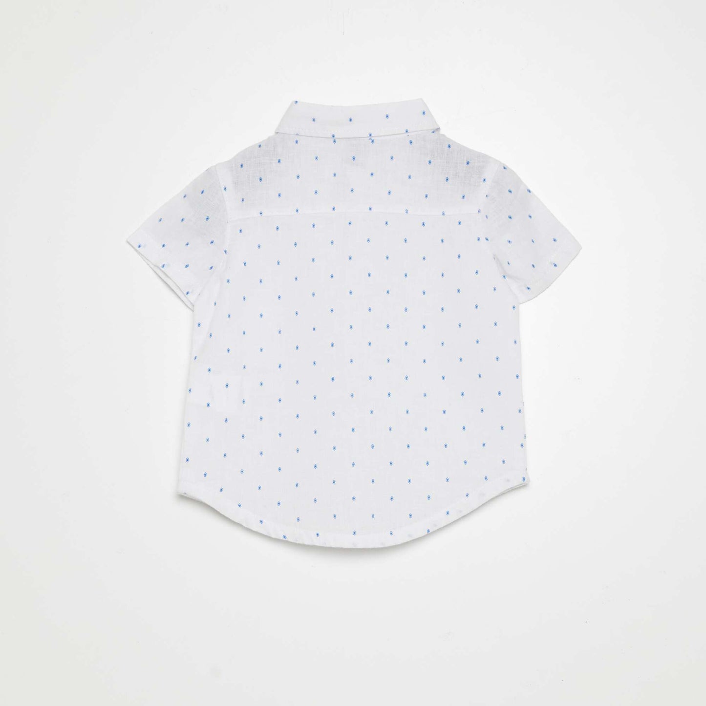 Chemise manches courtes à motif Blanc