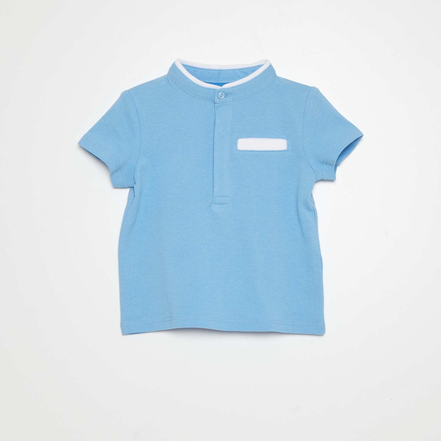 Polo en coton piqué Bleu