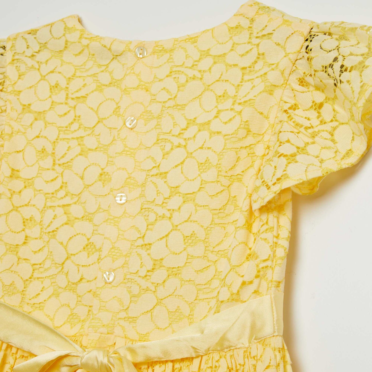 Robe en dentelle de cérémonie Jaune