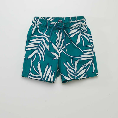 Short de bain imprimé Vert