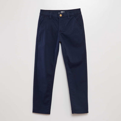 Pantalon chino slim BLEU