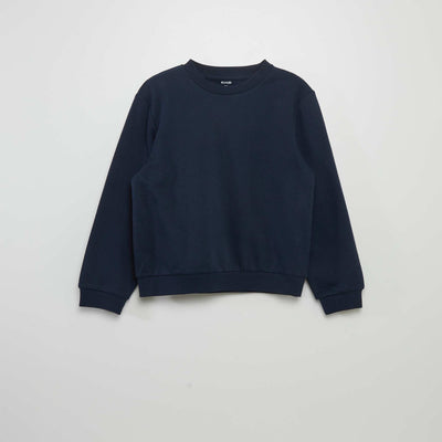 Sweat en molleton uni BLEU