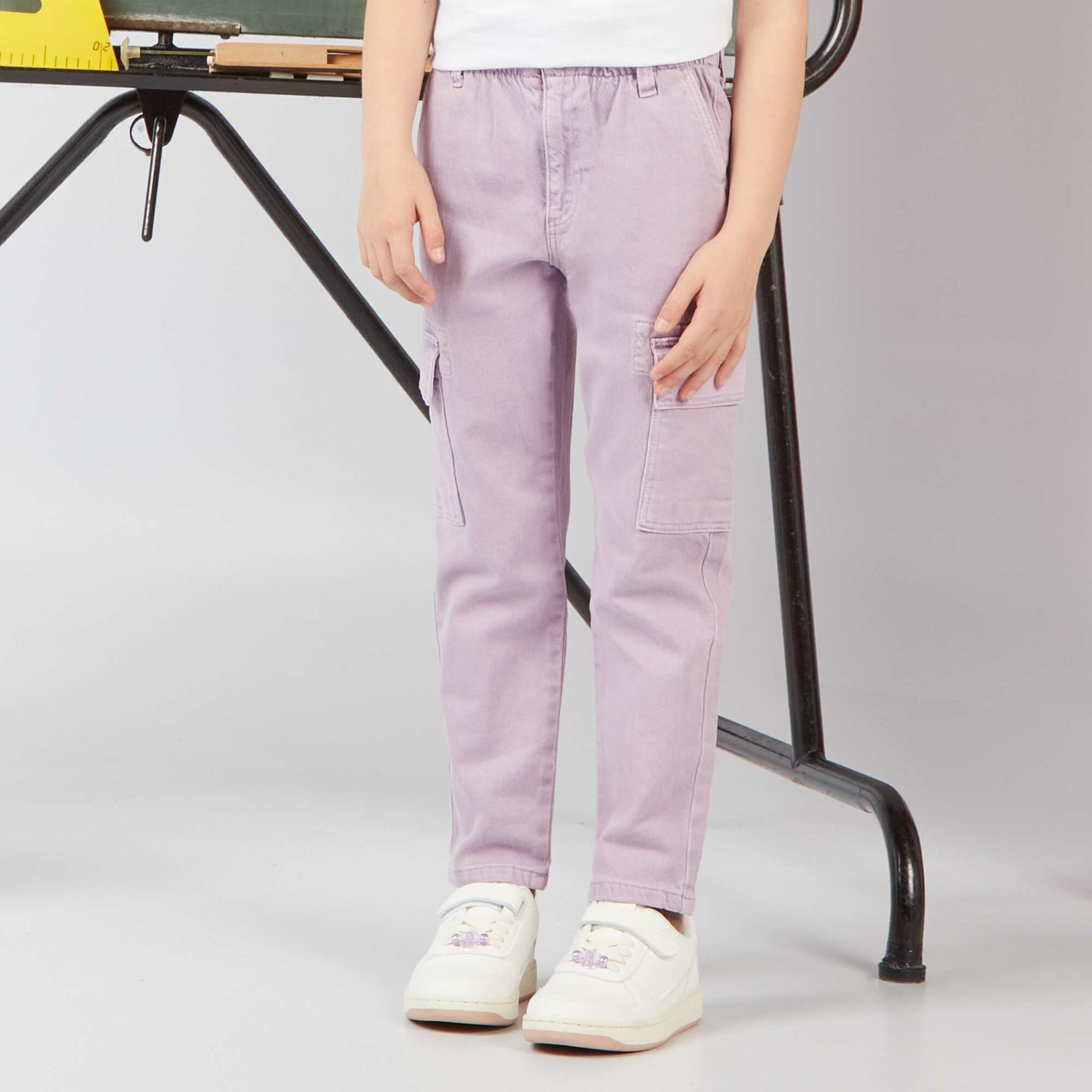 Jean coupe mom MAUVE