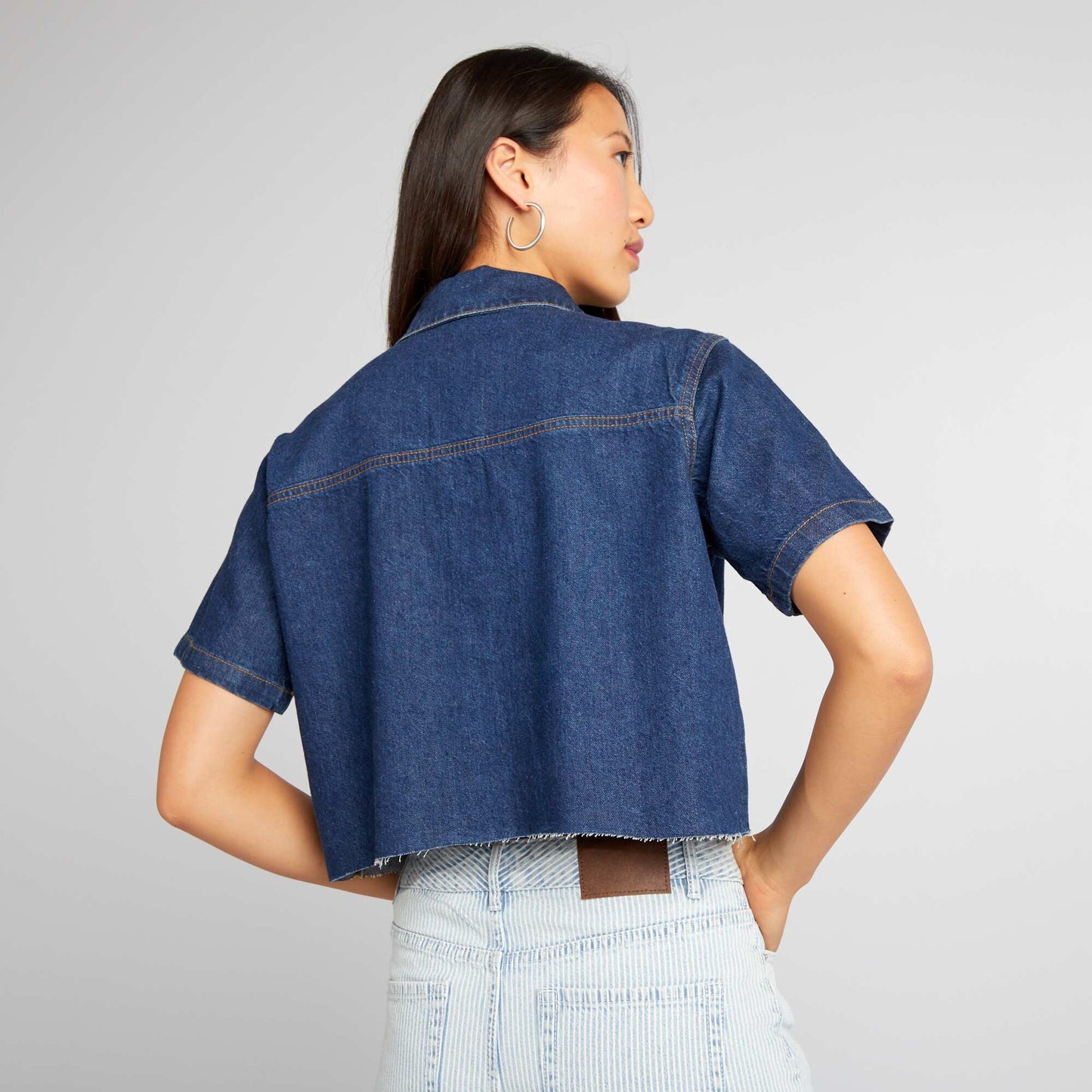 Chemise en jean cropped Brut