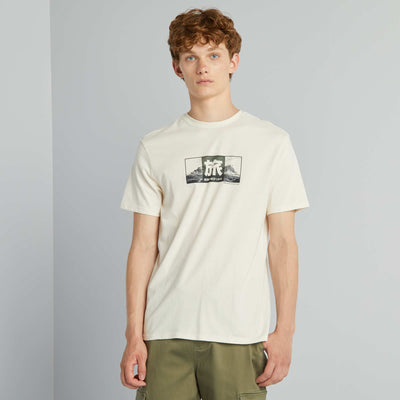 T-shirt imprimé BEIGE