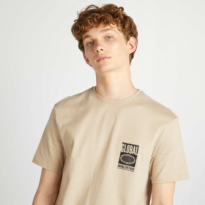T-shirt imprimé BEIGE