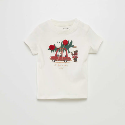 Tee-shirt imprimé Noël Blanc
