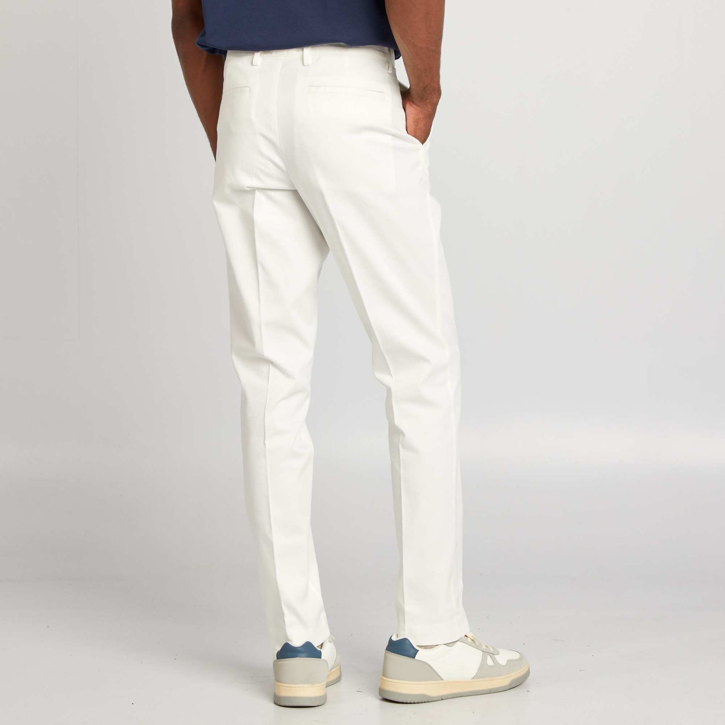 Pantalon chino stretch blanc