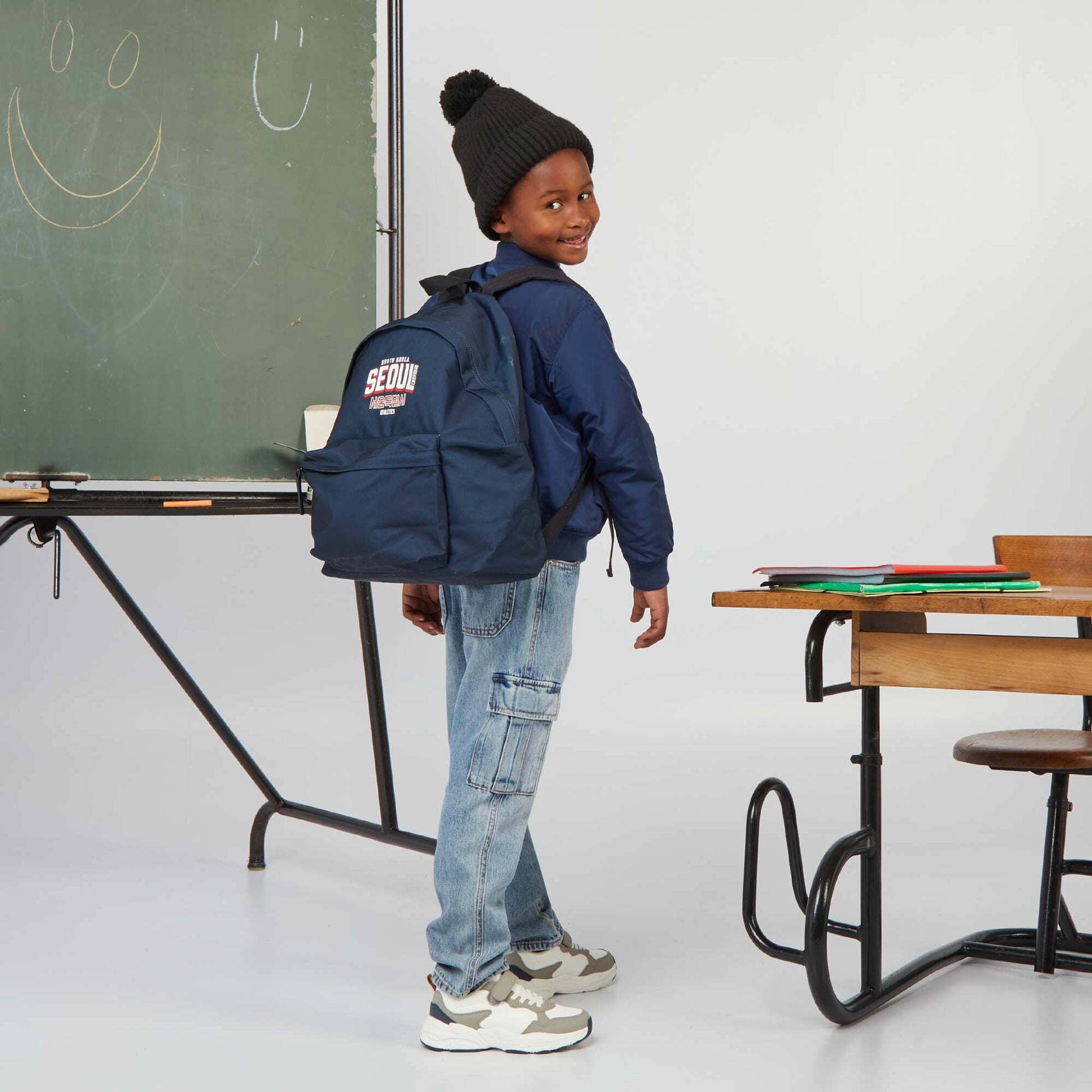 Blouson en nylon BLEU MARINE