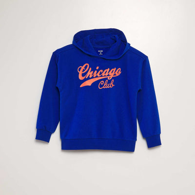 Sweat en molleton avec capuche BLEU