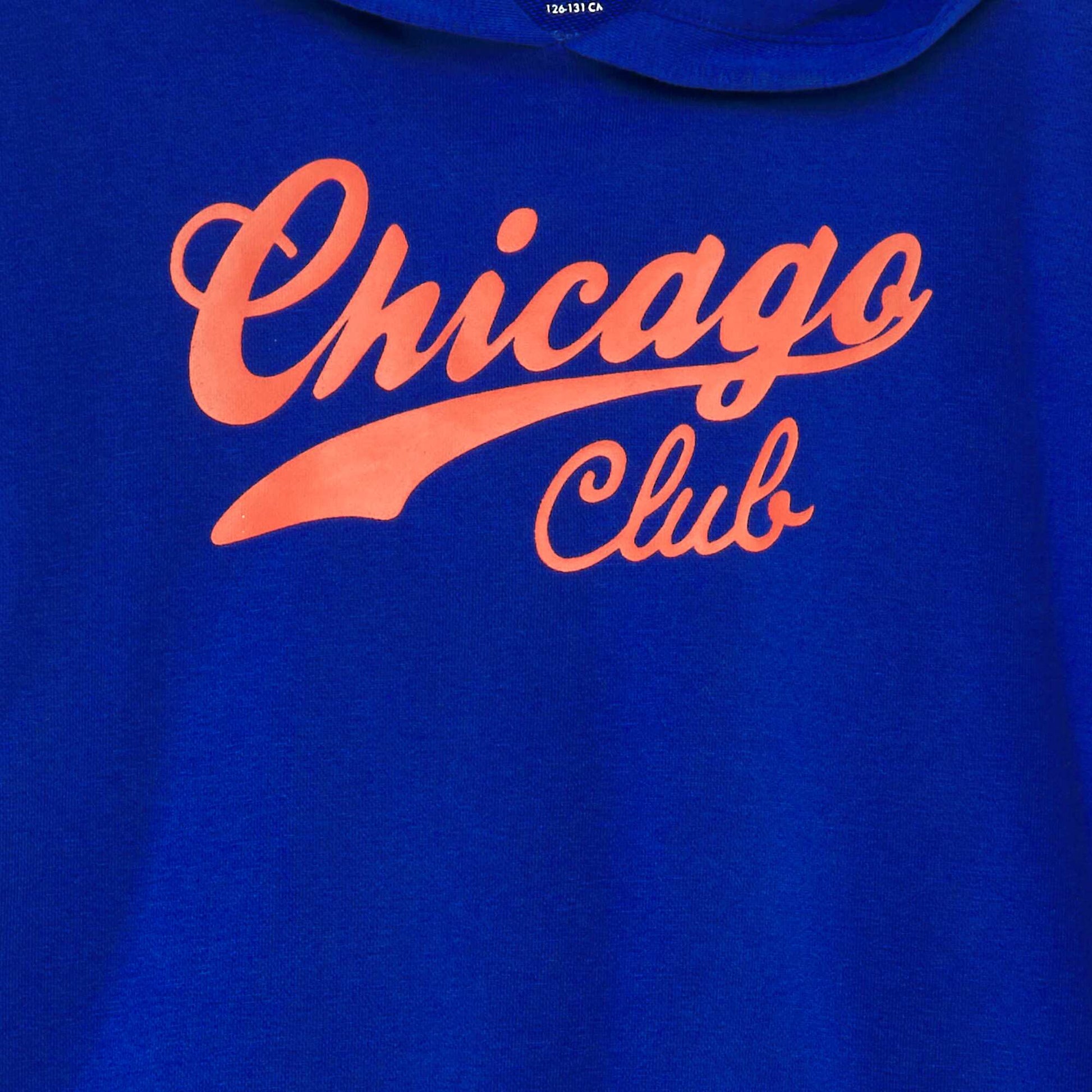 Sweat en molleton avec capuche BLEU