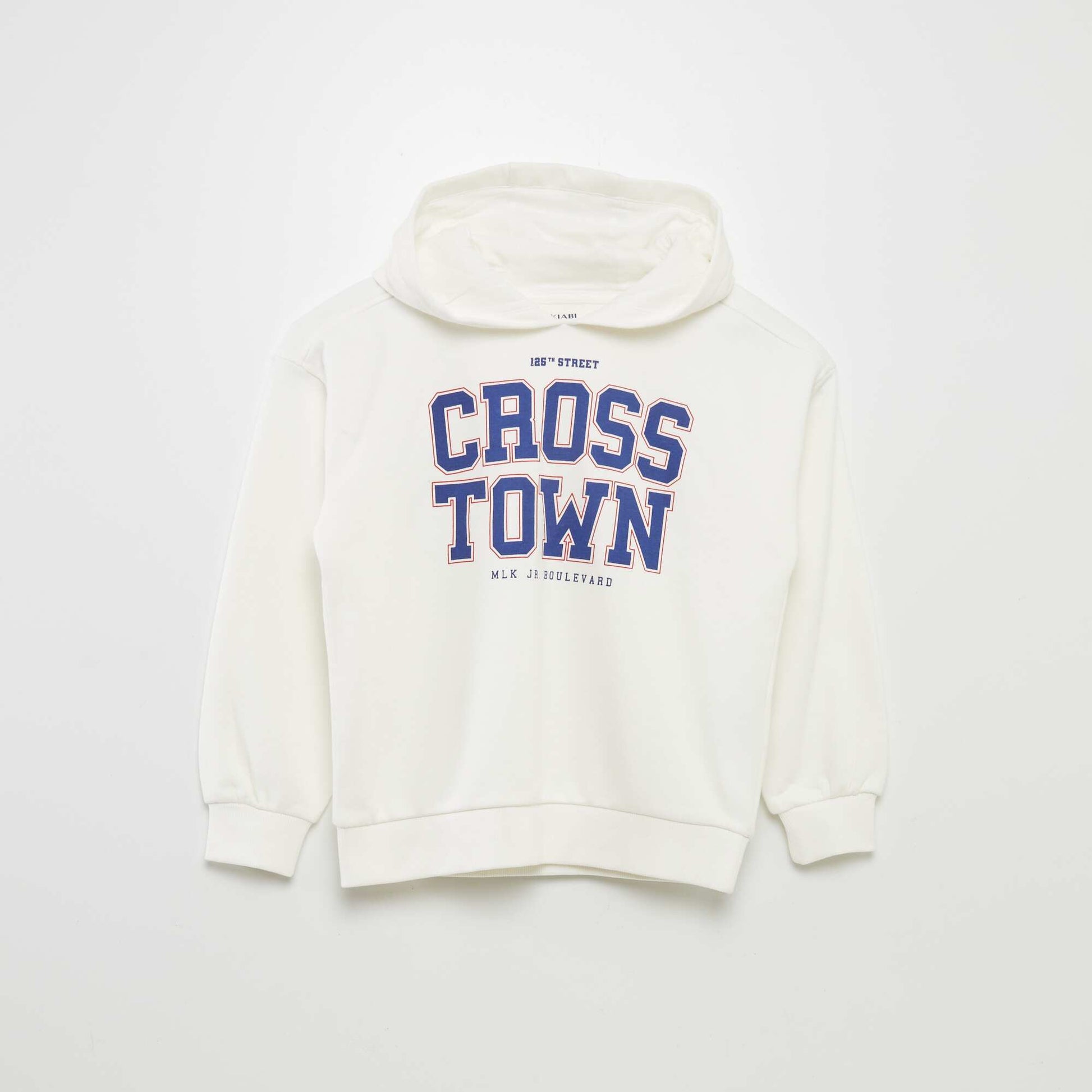 Sweat en molleton avec capuche BLANC