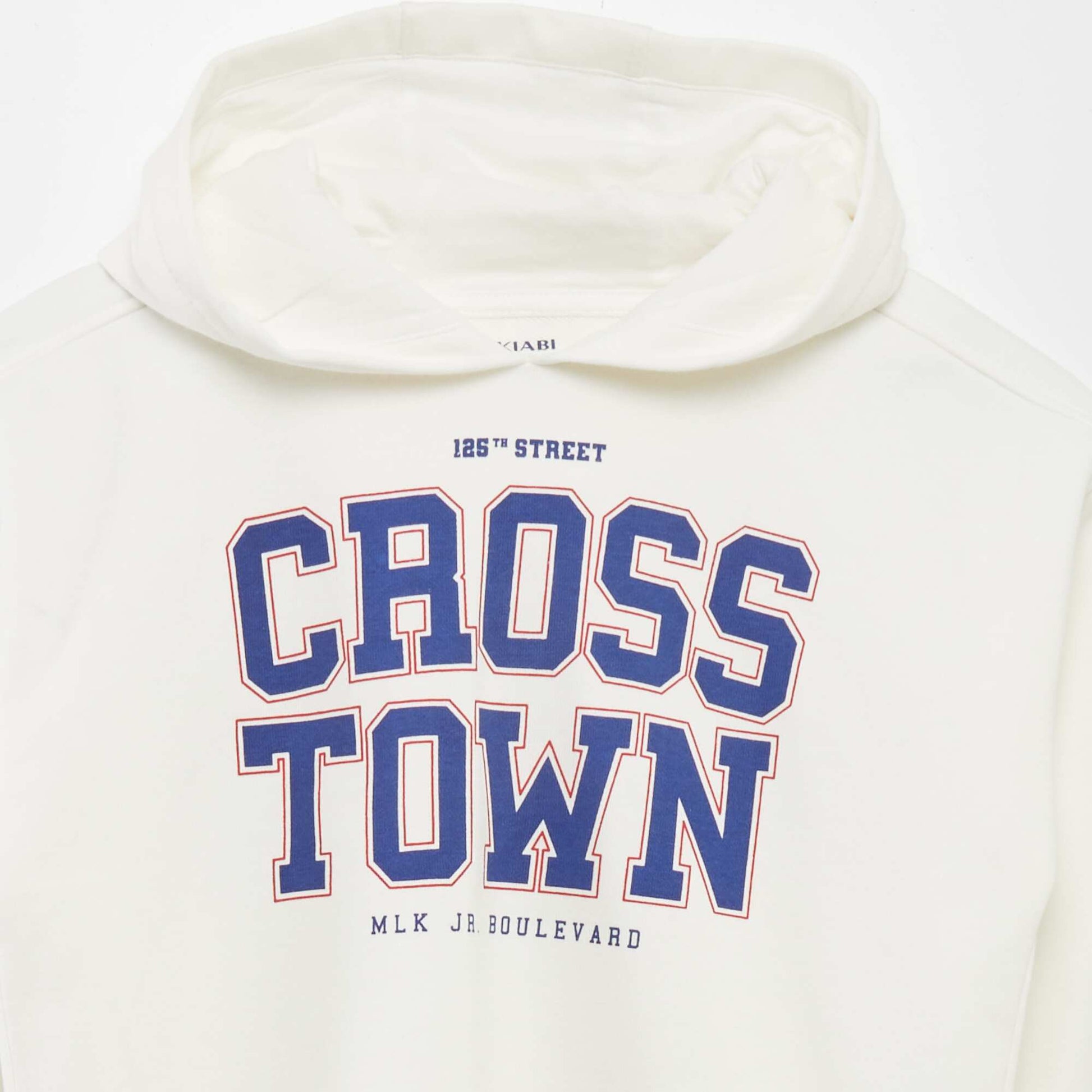 Sweat en molleton avec capuche BLANC