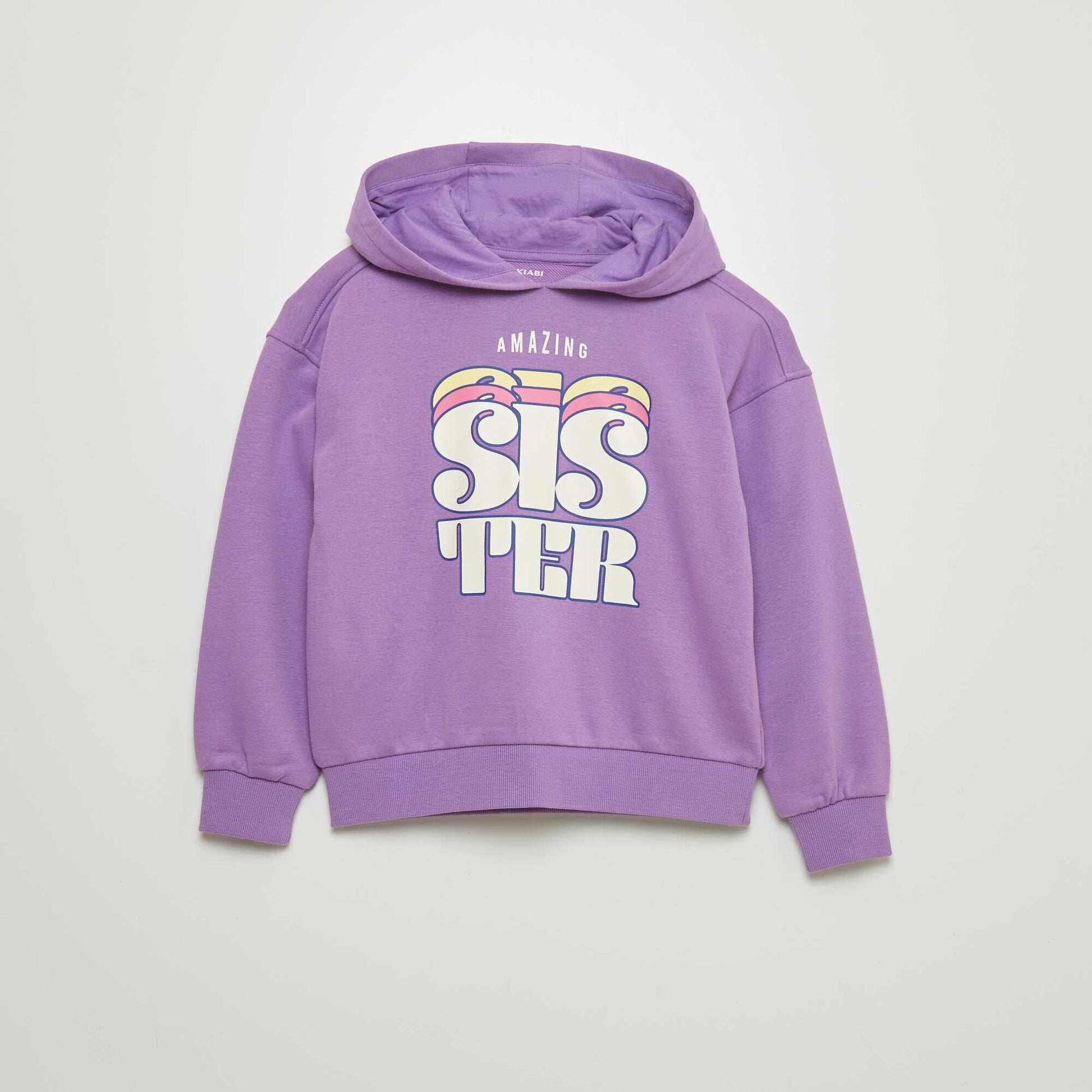 Sweat à capuche avec imprimé VIOLET