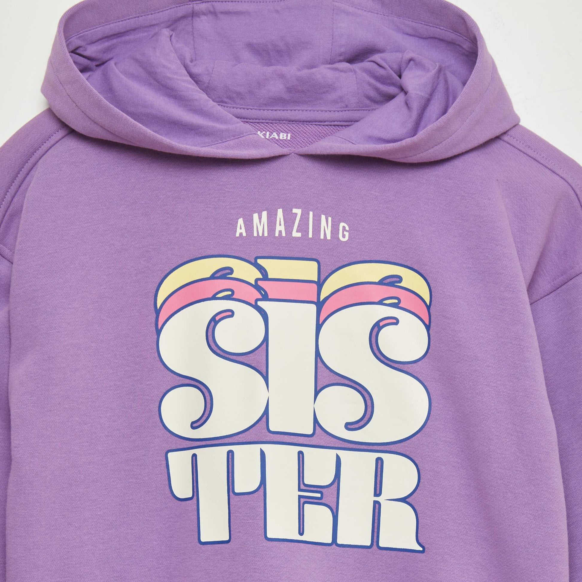 Sweat à capuche avec imprimé VIOLET