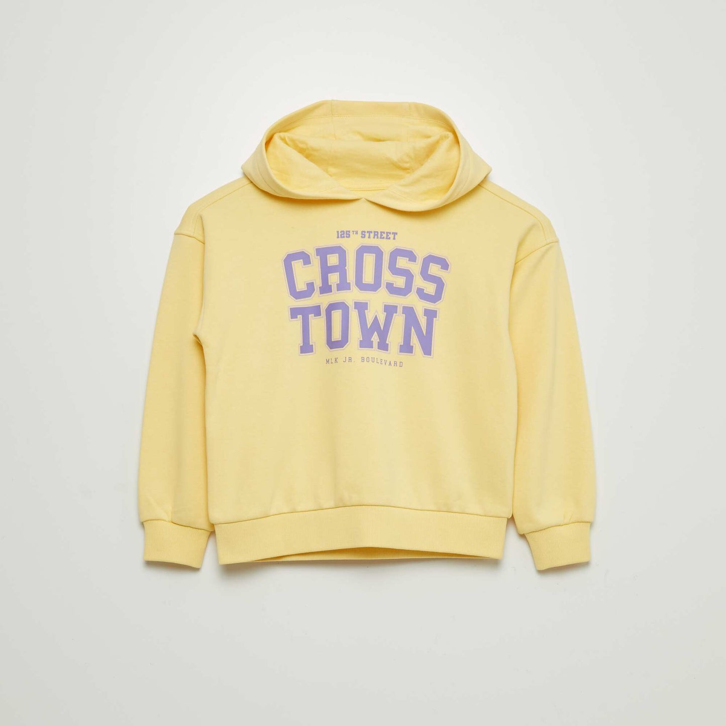 Sweat à capuche avec imprimé JAUNE