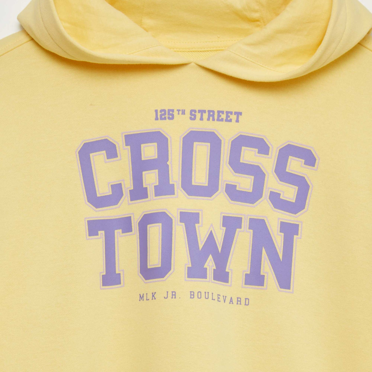 Sweat à capuche avec imprimé JAUNE