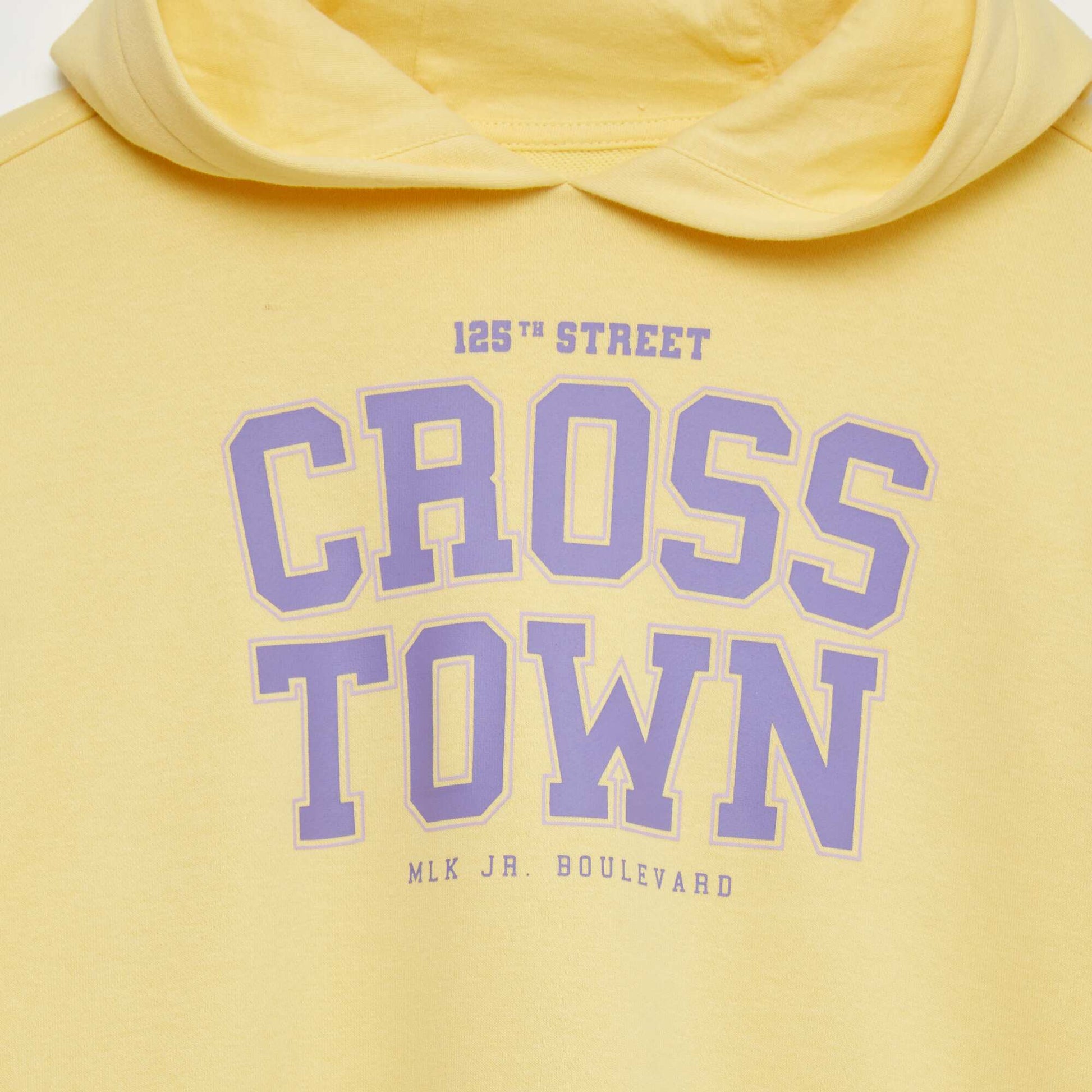 Sweat à capuche avec imprimé JAUNE
