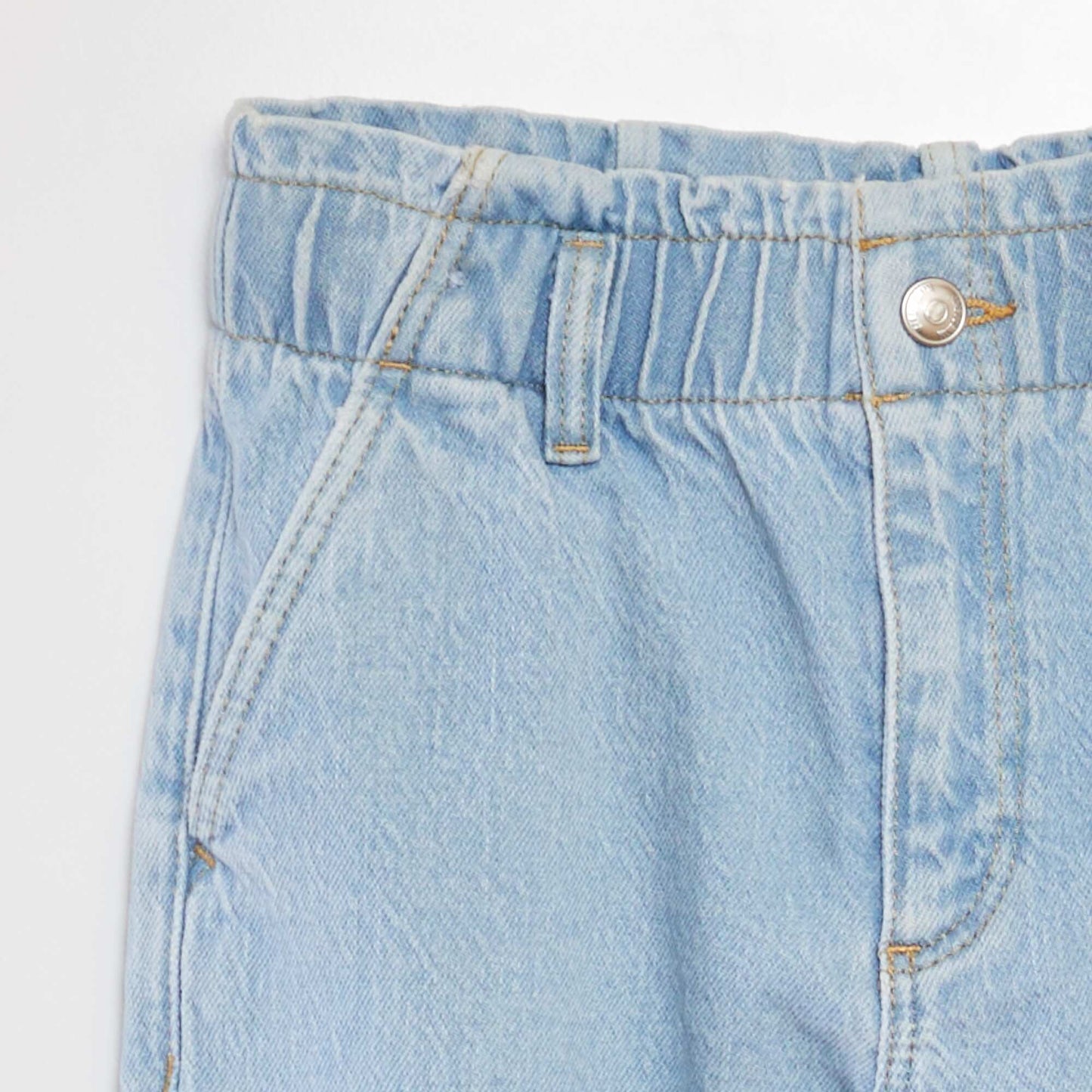 Pantalon mom avec poches à rabat BLEU