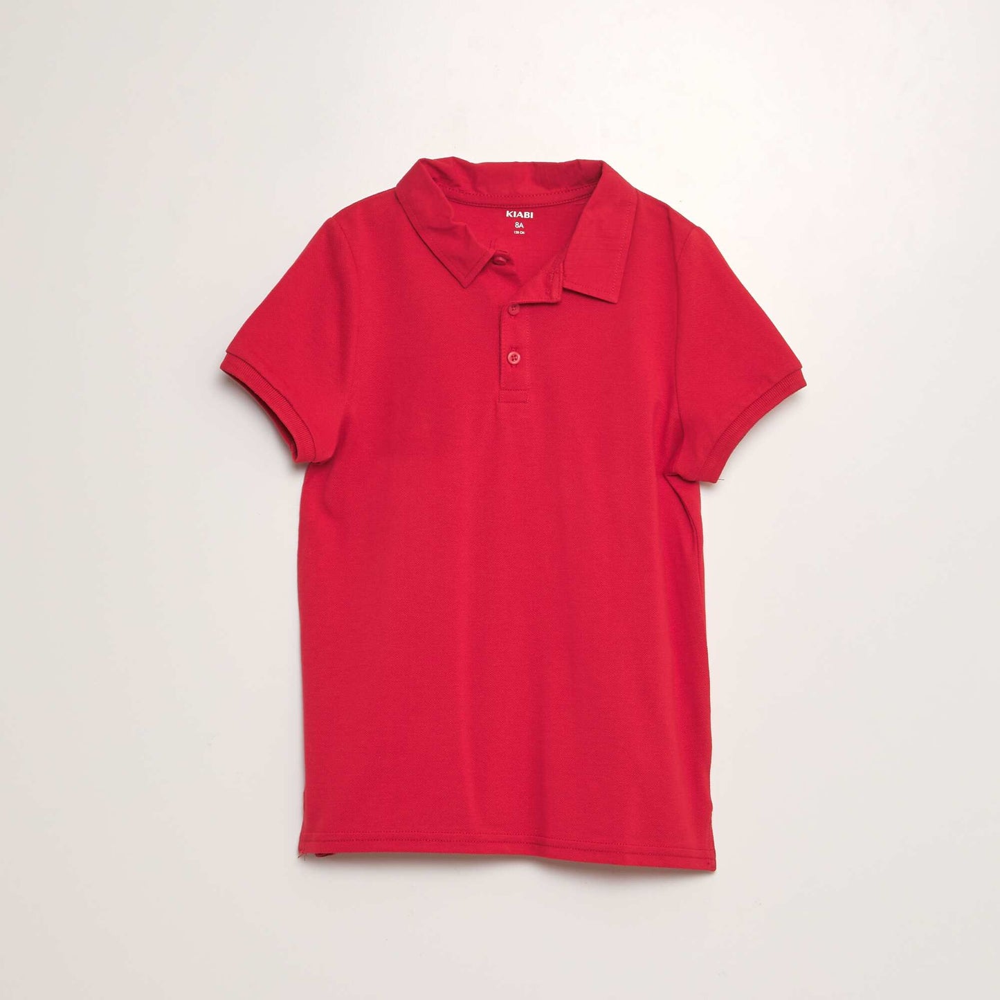 Polo en piqué de coton Rouge