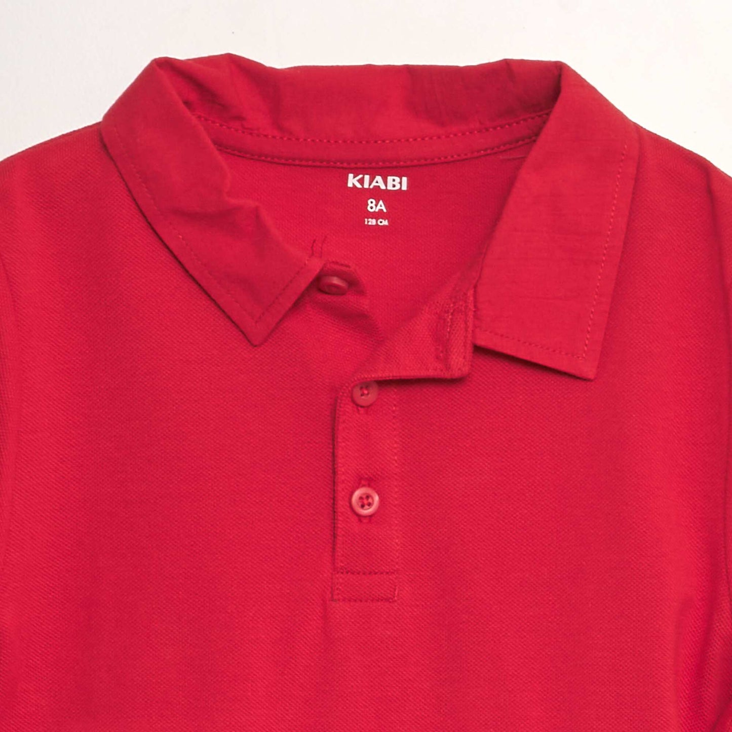 Polo en piqué de coton Rouge