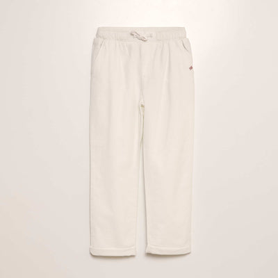 Pantalon droit en coton blanc