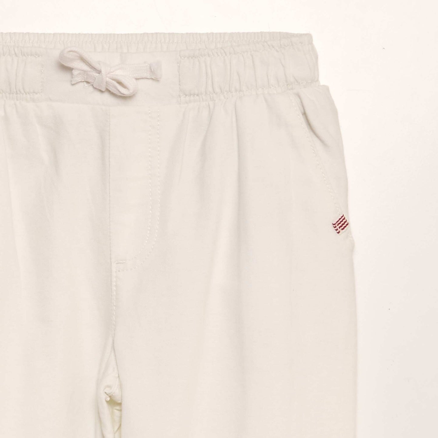 Pantalon droit en coton blanc