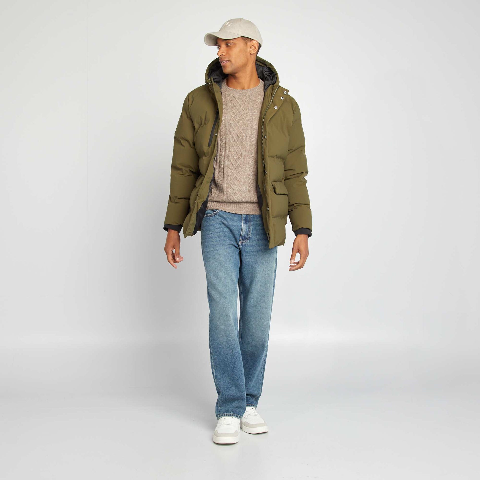 Pull en maille torsadée BEIGE