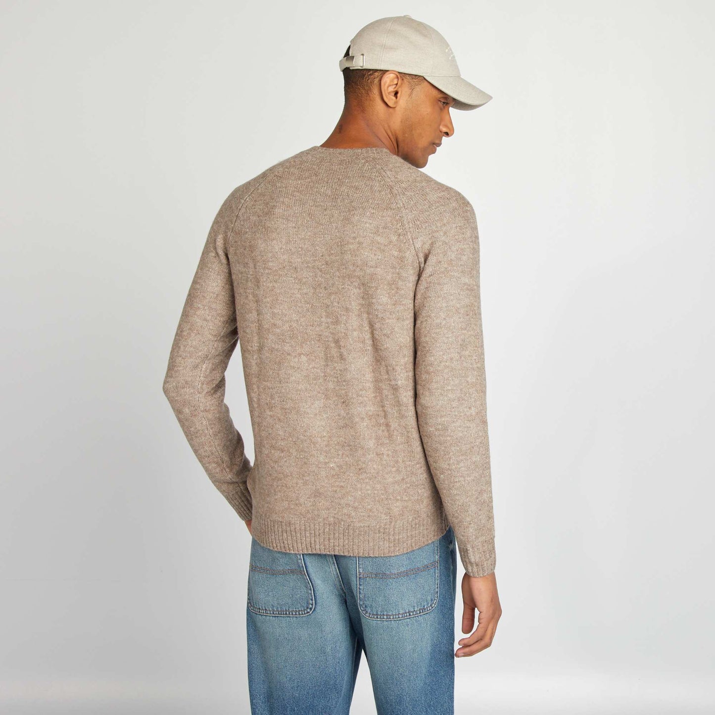 Pull en maille torsadée BEIGE