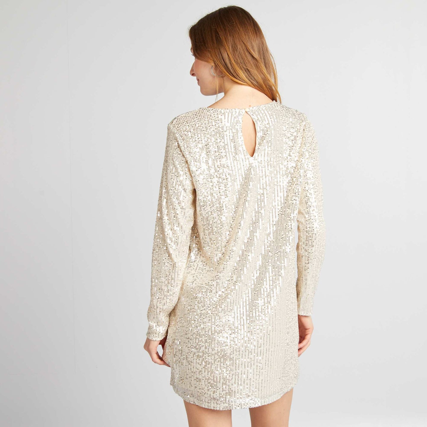 Robe courte à sequins Champagne