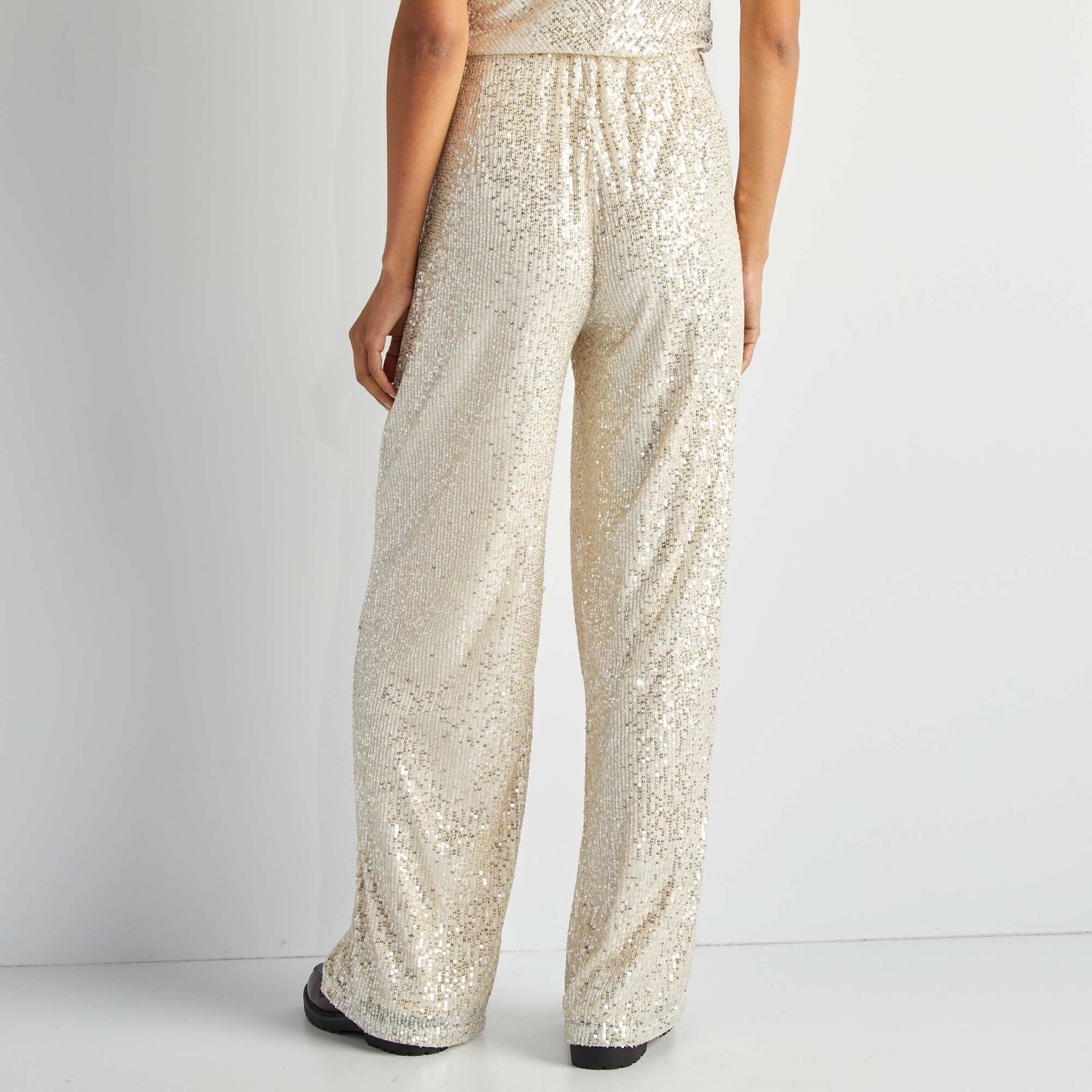 Pantalon de fêtes en sequins BEIGE