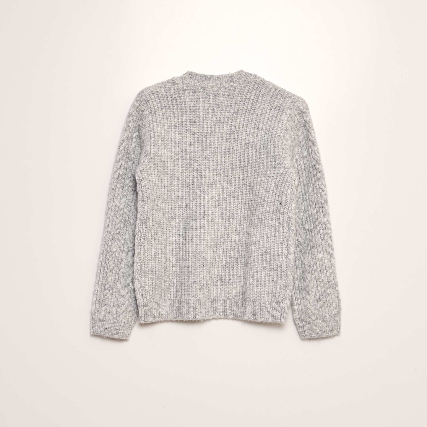 Pull en tricot col rond GRIS
