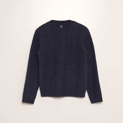 Pull en tricot col rond BLEU