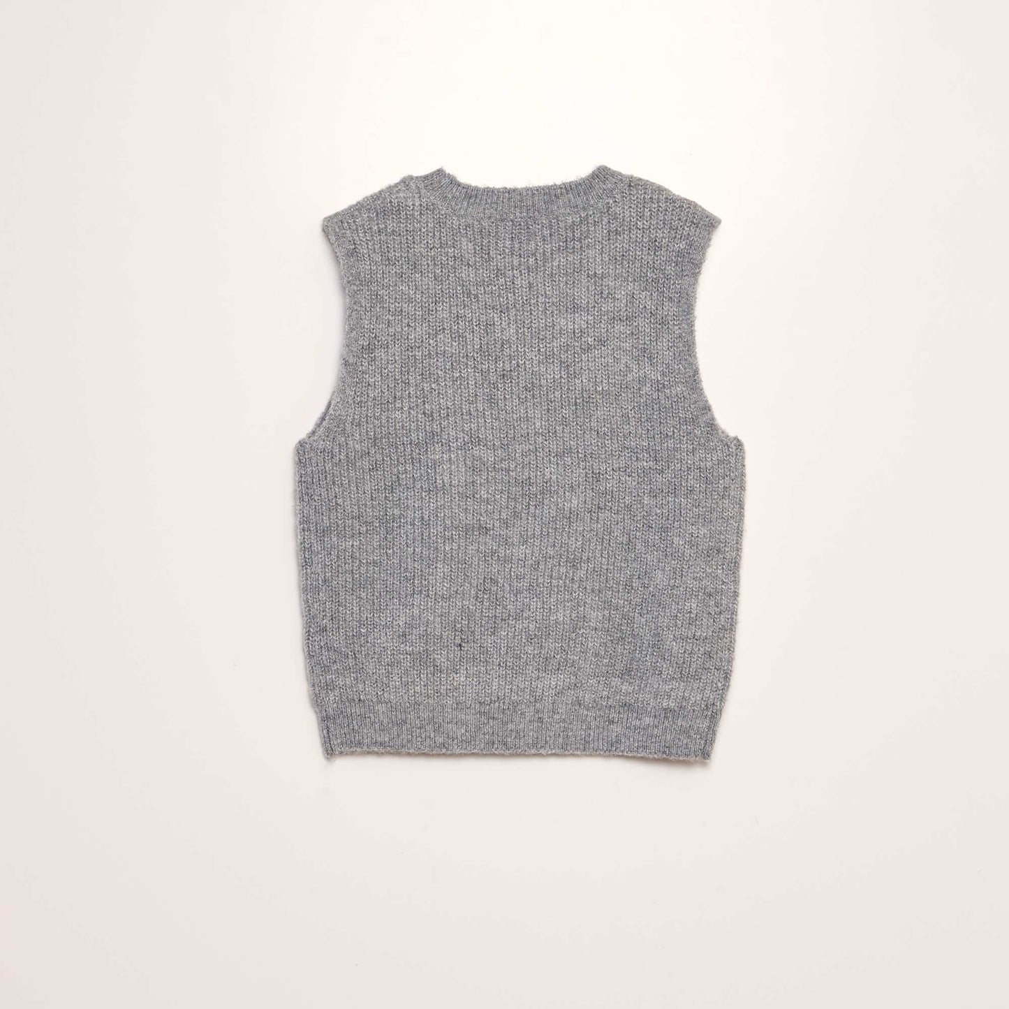 Pull en maille sans manches GRIS