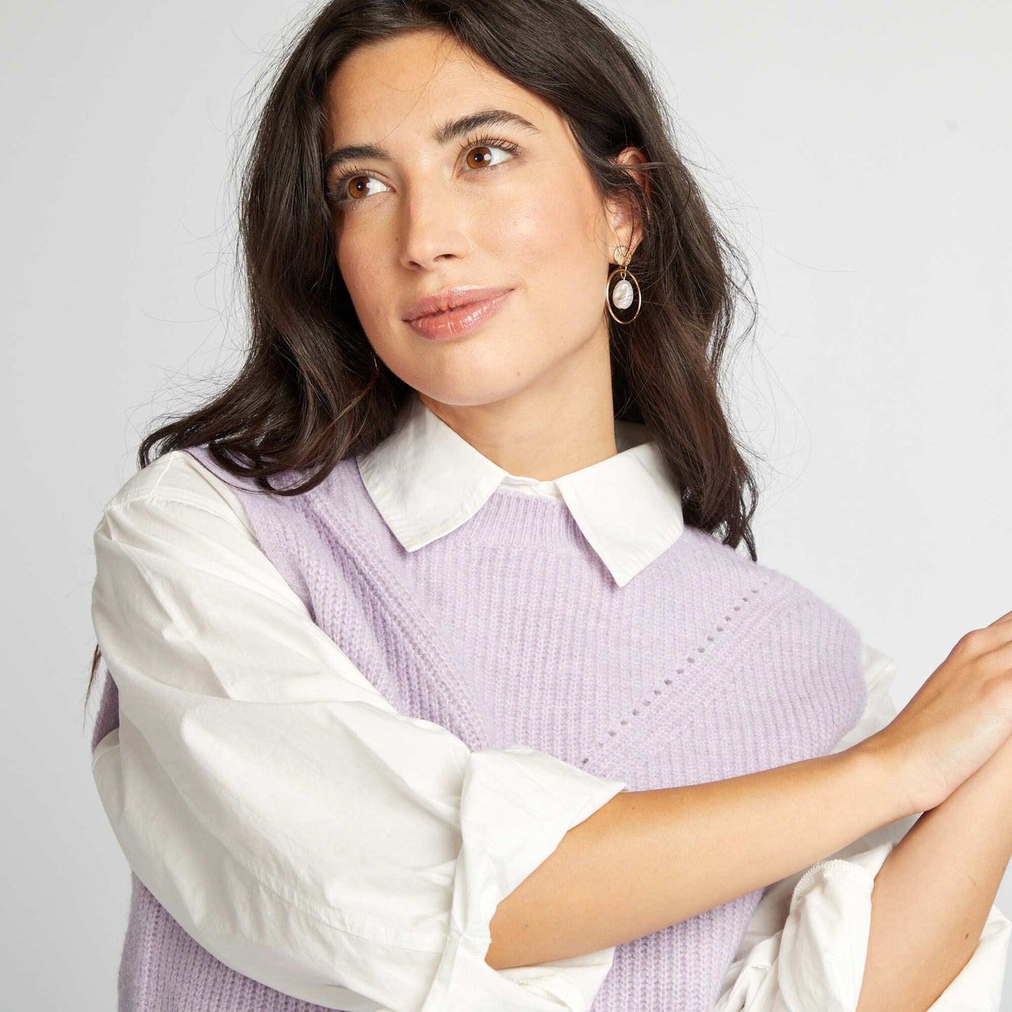 Pull en maille sans manches VIOLET