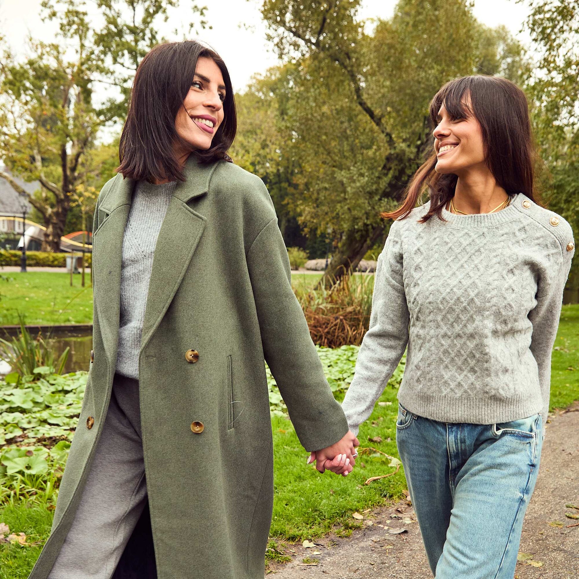 Pull en maille grosse jauge GRIS
