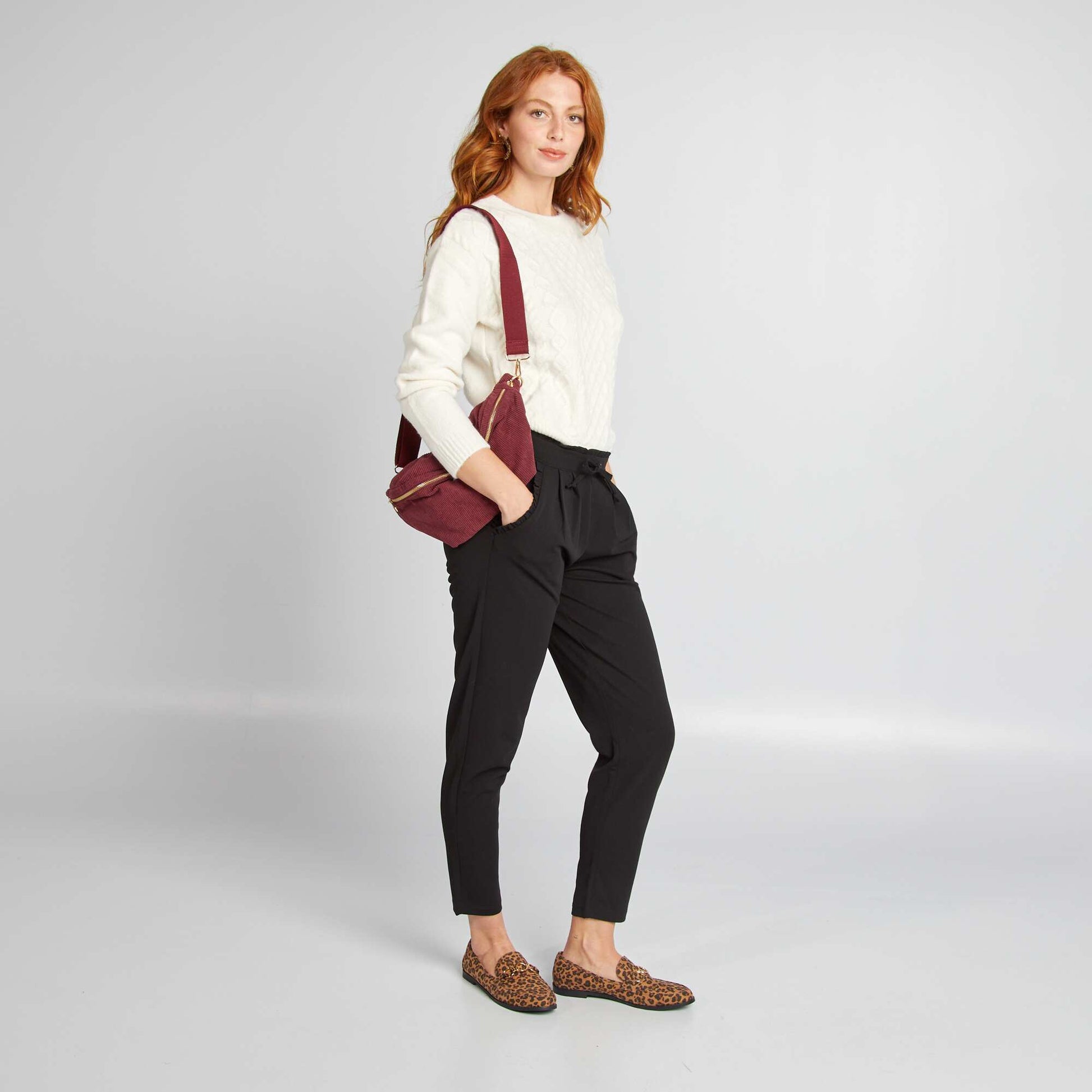 Pull en maille grosse jauge BLANC