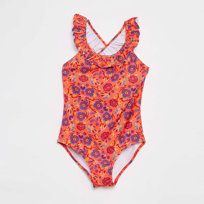 Maillot de bain asymétrique à imprimé - 1 pièce ORANGE